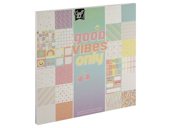 Craft ID Good Vibes Only 25x25cm Designpad (CR4007/GE) Craft ID Good Vibes Only 25x25cm Designpad (CR4007/GE)