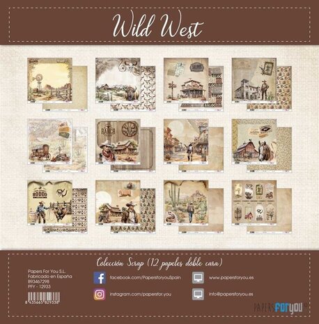 Papers For You Wild West 12x12 Inch Paper Pack (PFY-12933) Papers For You Wild West 12x12 Inch Paper Pack (PFY-12933)