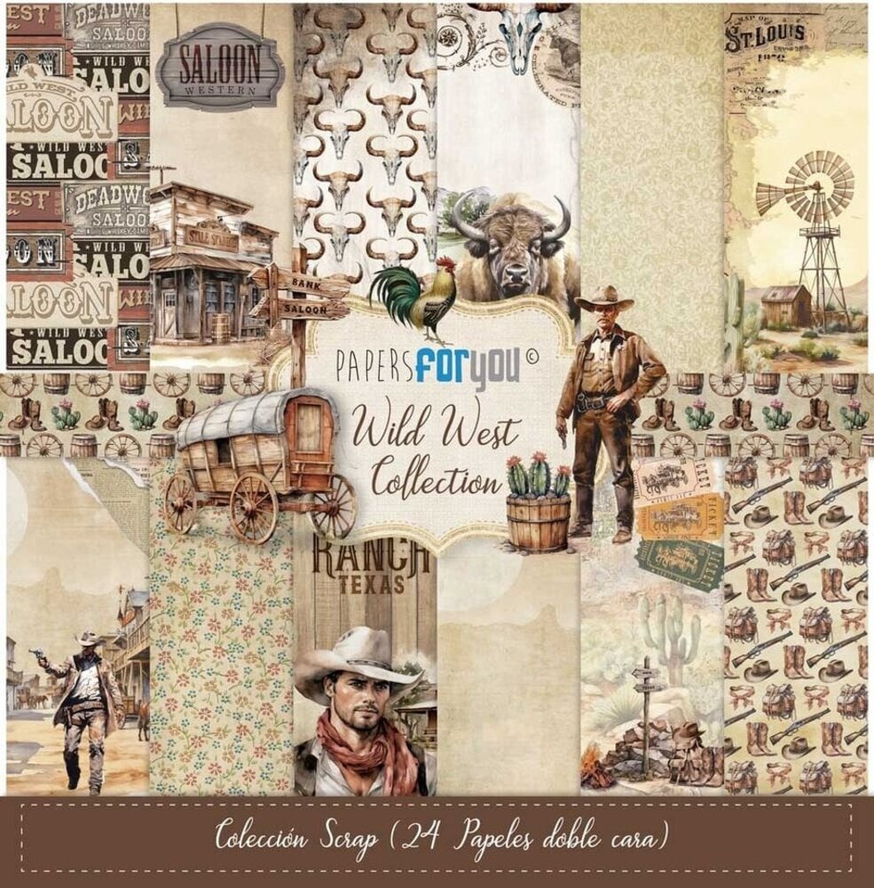 Papers For You Wild West 6x6 Inch Paper Pack (24pcs) (PFY-12907) Papers For You Wild West 6x6 Inch Paper Pack (24pcs) (PFY-12907)