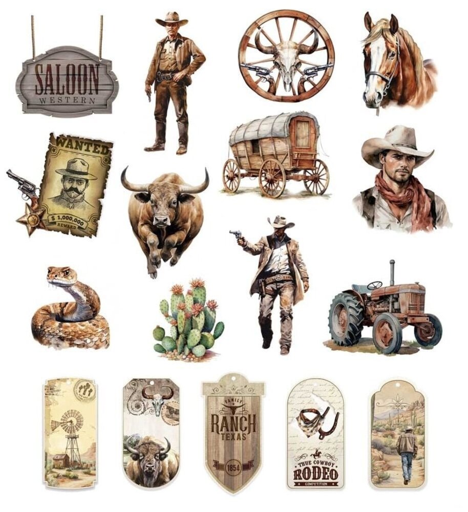 Papers For You Wild West Die Cuts (PFY-12911) Papers For You Wild West Die Cuts (PFY-12911)