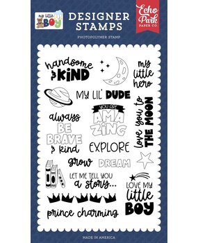 Echo Park My Little Boy Handsome And Kind Clear Stamps (MLB357045)*