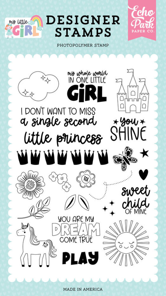 Echo Park My Little Girl Sweet Child Of Mine Clear Stamps (MLG358044)