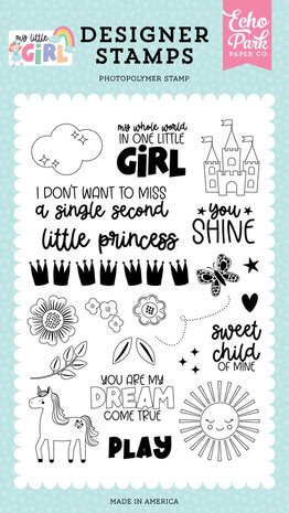 Echo Park My Little Girl Sweet Child Of Mine Clear Stamps (MLG358044)