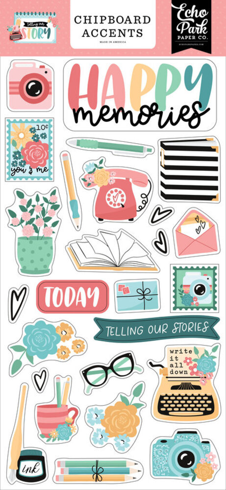 Echo Park Telling Our Story 6x13 Inch Chipboard Accents (TOS360021) Echo Park Telling Our Story 6x13 Inch Chipboard Accents (TOS360021)