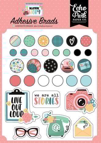 Echo Park Telling Our Story Adhesive Brads (TOS360020) Echo Park Telling Our Story Adhesive Brads (TOS360020)