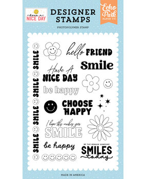 Echo Park Have A Nice Day Choose Happy Clear Stamps (HND361046)