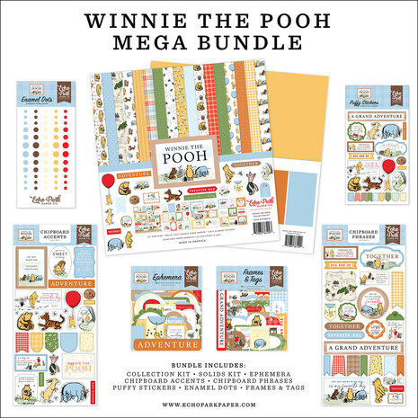 Echo Park Winnie The Pooh 12x12 Inch Mega Bundle (WTP363050) Echo Park Winnie The Pooh 12x12 Inch Mega Bundle (WTP363050)