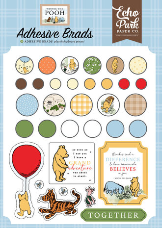 Echo Park Winnie The Pooh Adhesive Brads (WTP363020) Echo Park Winnie The Pooh Adhesive Brads (WTP363020)