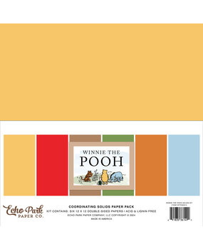 Echo Park Winnie The Pooh 12x12 Inch Coordinating Solids Paper Pack (WTP363015)