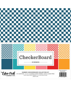 Echo Park Checkerboard Summer 12x12 Inch Collection Kit (CSU373016)* Echo Park Checkerboard Summer 12x12 Inch Collection Kit (CSU373016)*