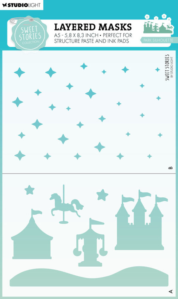 Studio Light Sweet Stories Masking Stencil Park Silhouette (SL-SS-MASK268) Studio Light Sweet Stories Masking Stencil Park Silhouette (SL-SS-MASK268)