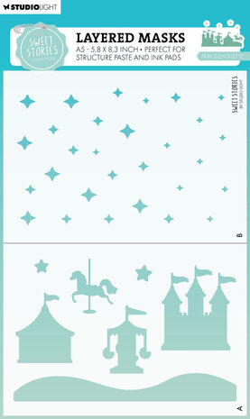 Studio Light Sweet Stories Masking Stencil Park Silhouette (SL-SS-MASK268) Studio Light Sweet Stories Masking Stencil Park Silhouette (SL-SS-MASK268)