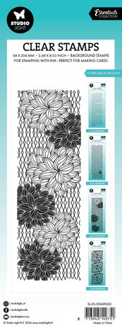 Studio Light Essentials Clear Stamps Slimline Floral Background (SL-ES-STAMP620)