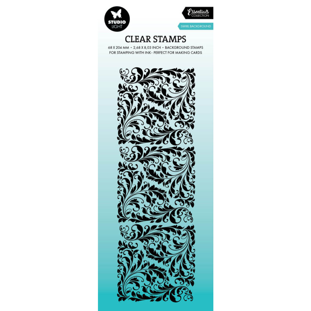 Studio Light Essentials Clear Stamps Slimline Swirl Background (SL-ES ...