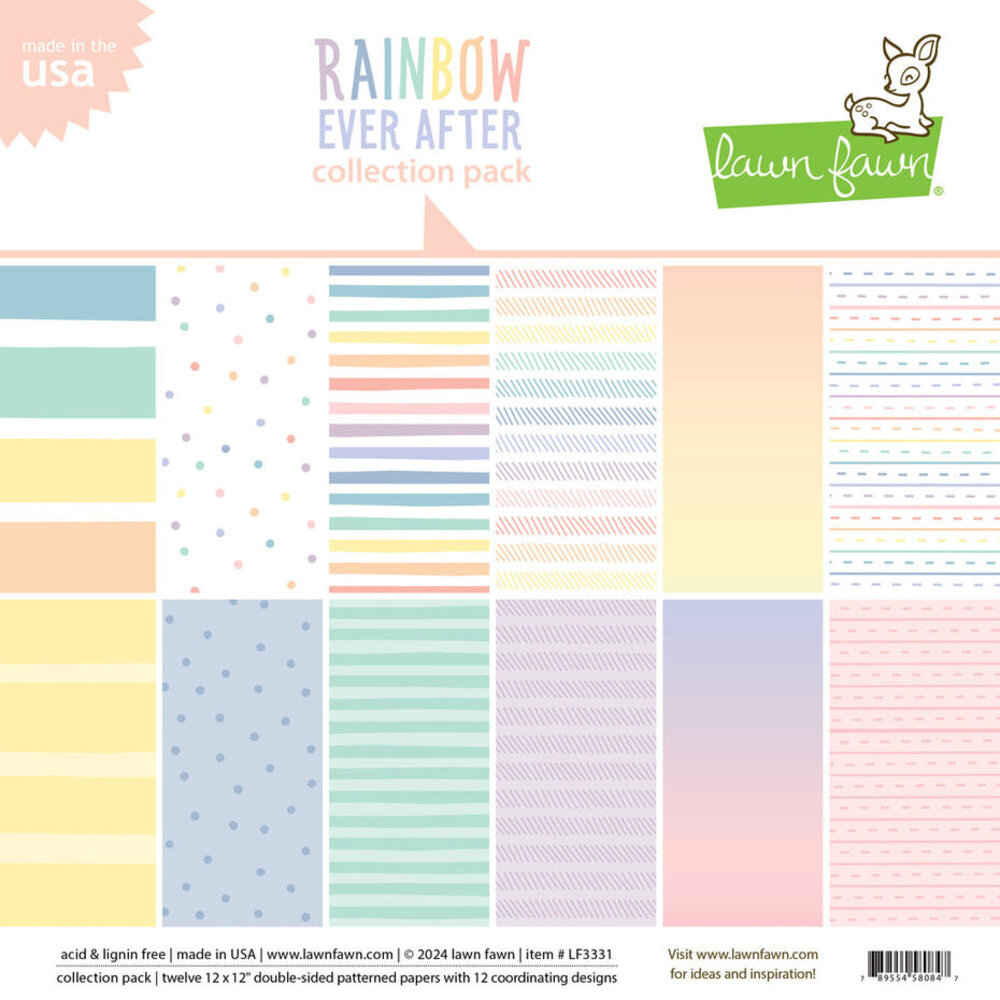 Lawn Fawn Rainbow Ever After 12x12 Inch Collection Pack (LF3331)