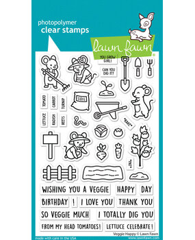 Lawn Fawn Veggie Happy Clear Stamps (LF3340)