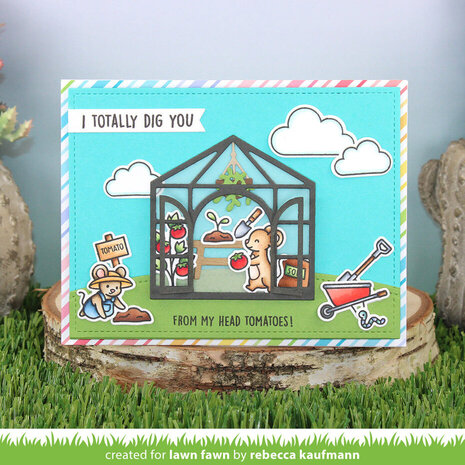 Lawn Fawn Veggie Happy Clear Stamps (LF3340)