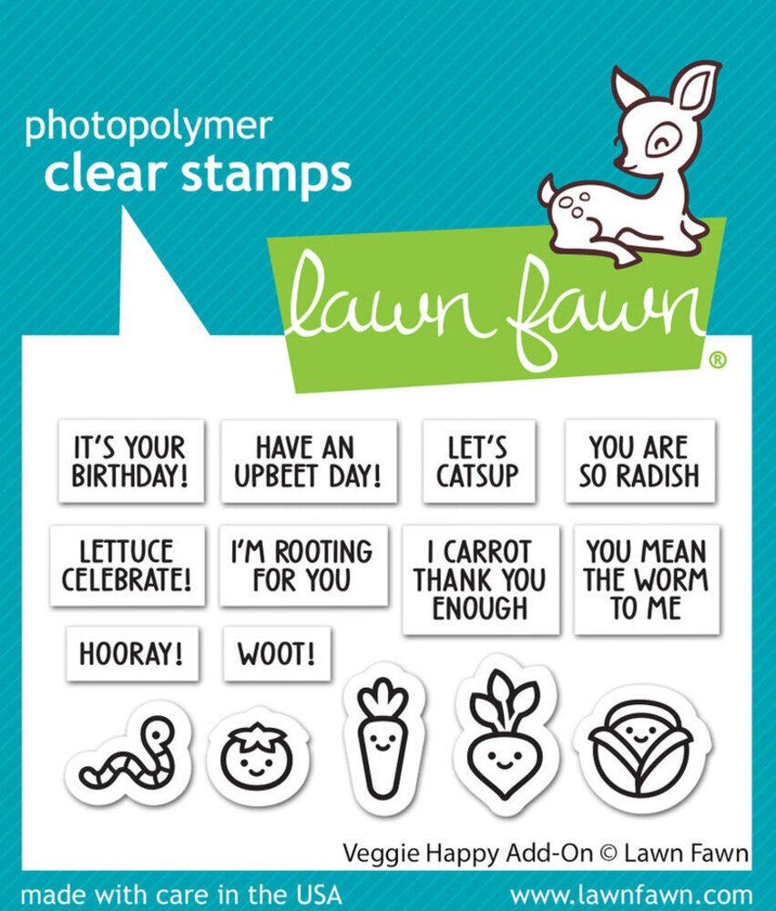 Lawn Fawn Veggie Happy Add-On Clear Stamps (LF3342)
