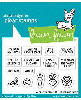 Lawn Fawn Veggie Happy Add-On Clear Stamps (LF3342)