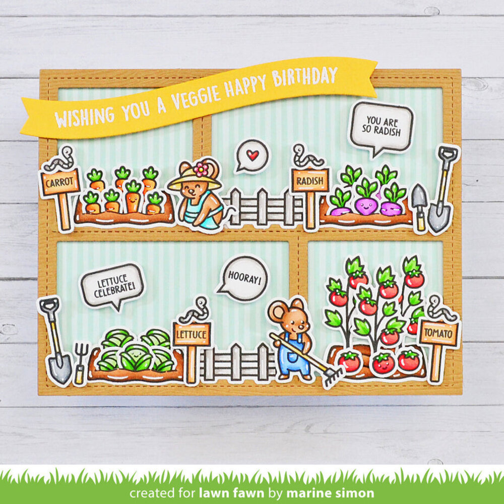 Lawn Fawn Veggie Happy Add-On Clear Stamps (LF3342)