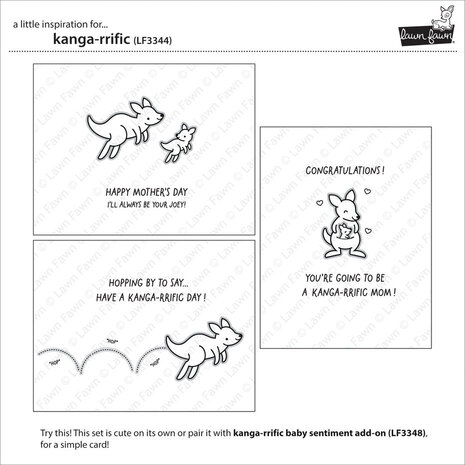 Lawn Fawn Kanga-rrific Clear Stamps (LF3344) Lawn Fawn Kanga-rrific Clear Stamps (LF3344)