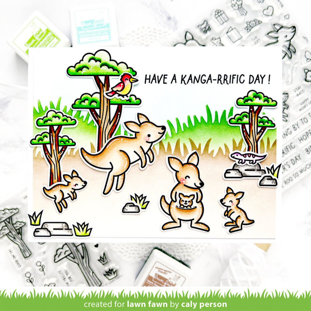 Lawn Fawn Kanga-rrific Clear Stamps (LF3344) Lawn Fawn Kanga-rrific Clear Stamps (LF3344)