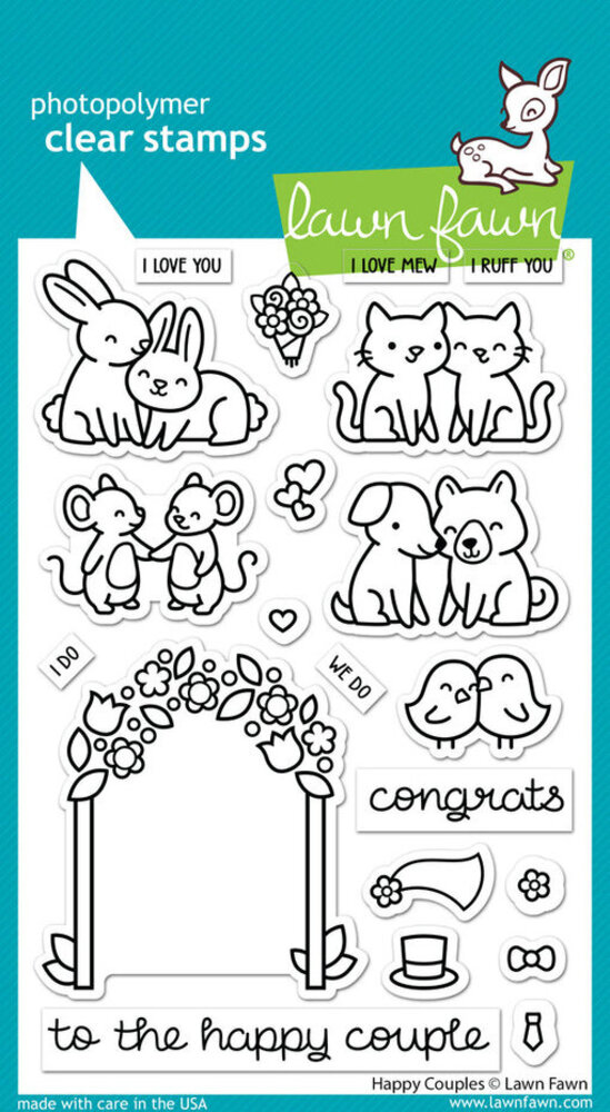 Lawn Fawn Happy Couples Clear Stamps (LF3353)