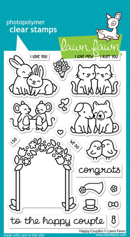 Lawn Fawn Happy Couples Clear Stamps (LF3353)