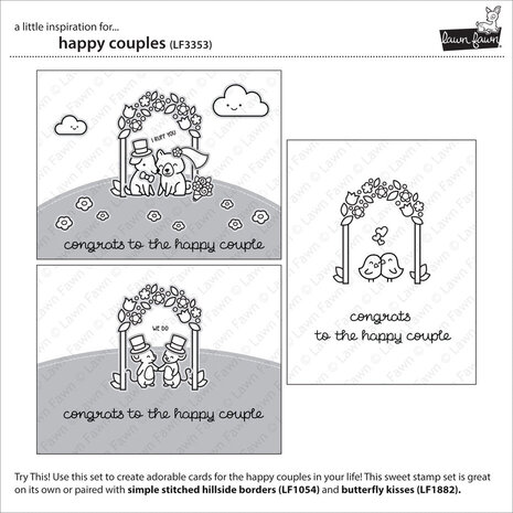 Lawn Fawn Happy Couples Clear Stamps (LF3353)