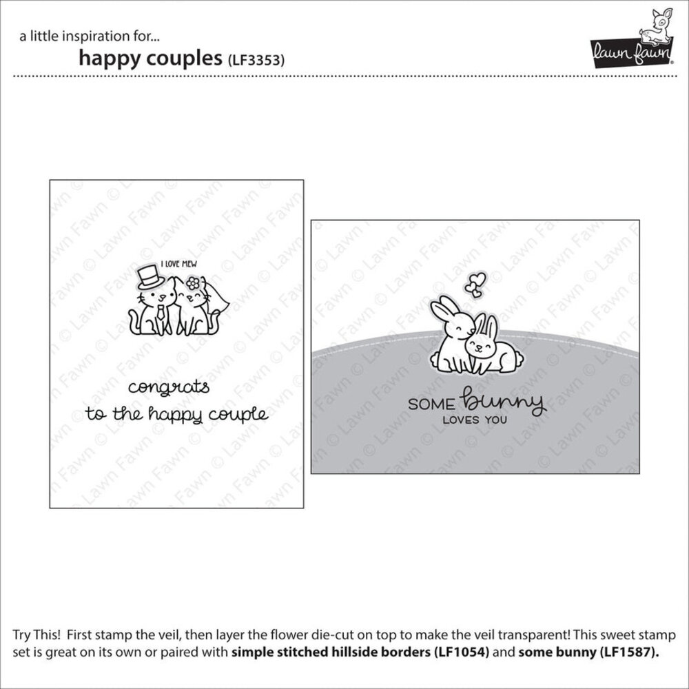 Lawn Fawn Happy Couples Clear Stamps (LF3353)