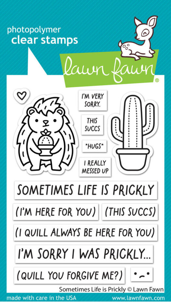 Lawn Fawn Sometimes Life is Prickly Clear Stamps (LF3355) Lawn Fawn Sometimes Life is Prickly Clear Stamps (LF3355)