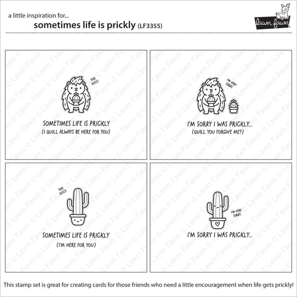 Lawn Fawn Sometimes Life is Prickly Clear Stamps (LF3355) Lawn Fawn Sometimes Life is Prickly Clear Stamps (LF3355)