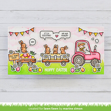 Lawn Fawn Hay There, Hayrides! Bunny Add-On Clear Stamps (LF3357)