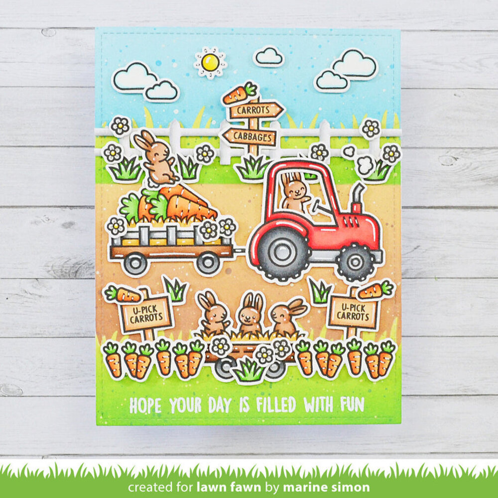 Lawn Fawn Hay There, Hayrides! Bunny Add-On Clear Stamps (LF3357)