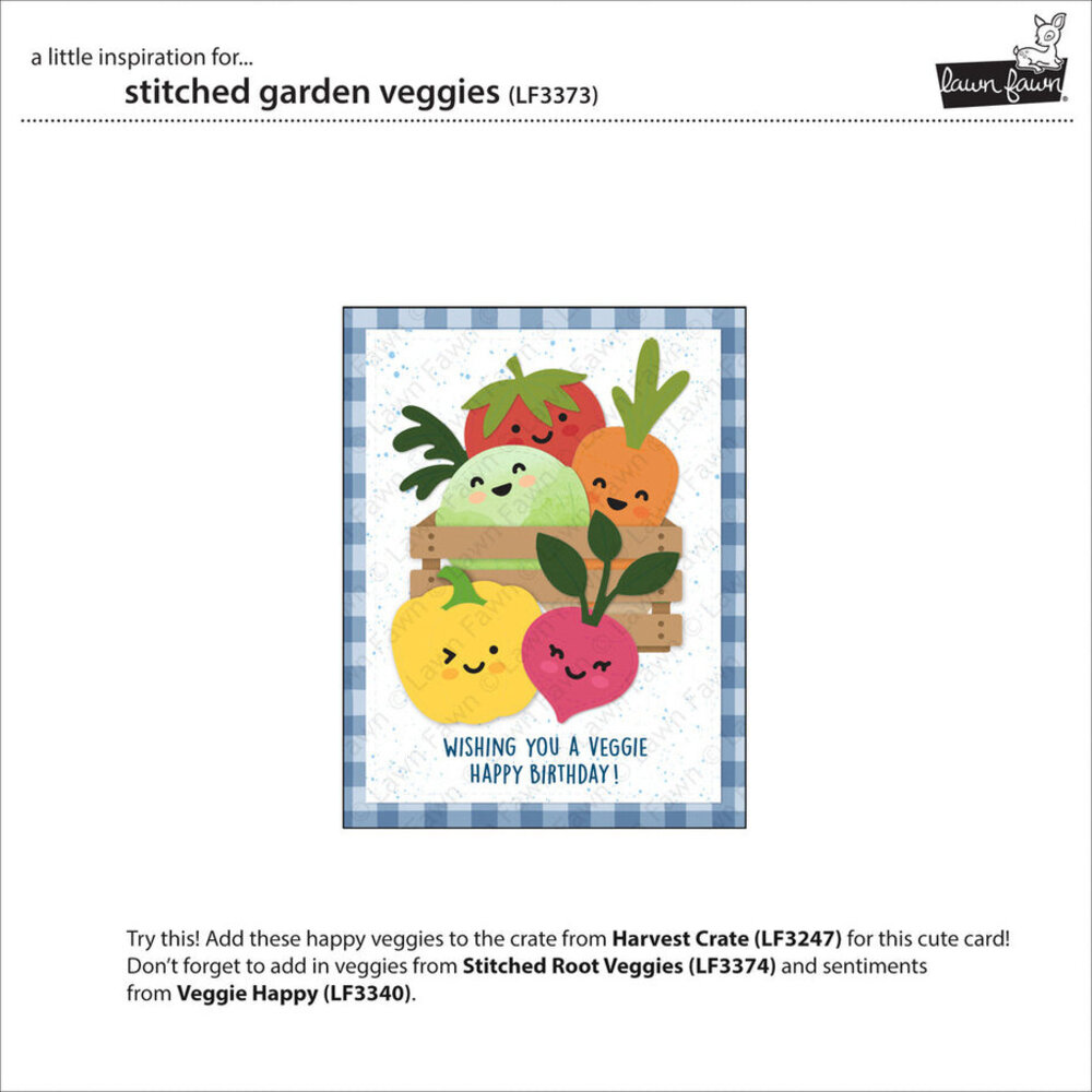 Lawn Fawn Stitched Garden Veggies Dies (LF3373) Lawn Fawn Stitched Garden Veggies Dies (LF3373)