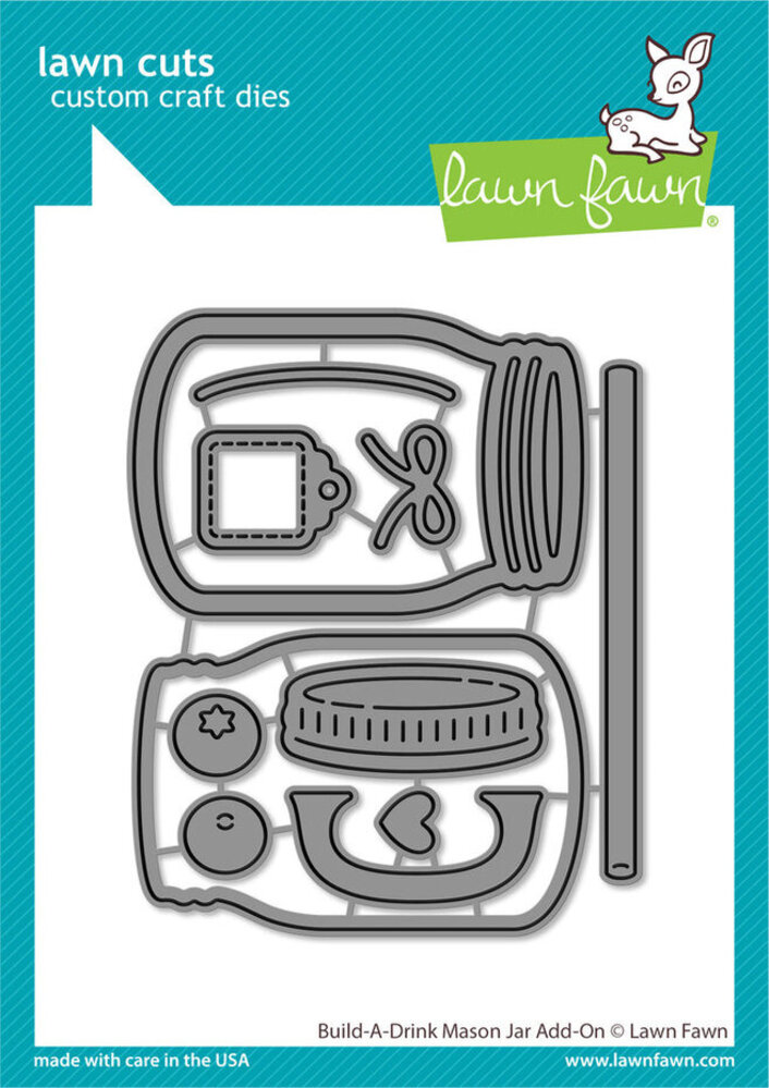 Lawn Fawn Build-A-Drink Mason Jar Add-On Dies (LF3378) Lawn Fawn Build-A-Drink Mason Jar Add-On Dies (LF3378)