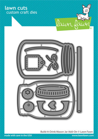 Lawn Fawn Build-A-Drink Mason Jar Add-On Dies (LF3378) Lawn Fawn Build-A-Drink Mason Jar Add-On Dies (LF3378)