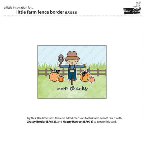 Lawn Fawn Little Farm Fence Border Dies (LF3383) Lawn Fawn Little Farm Fence Border Dies (LF3383)
