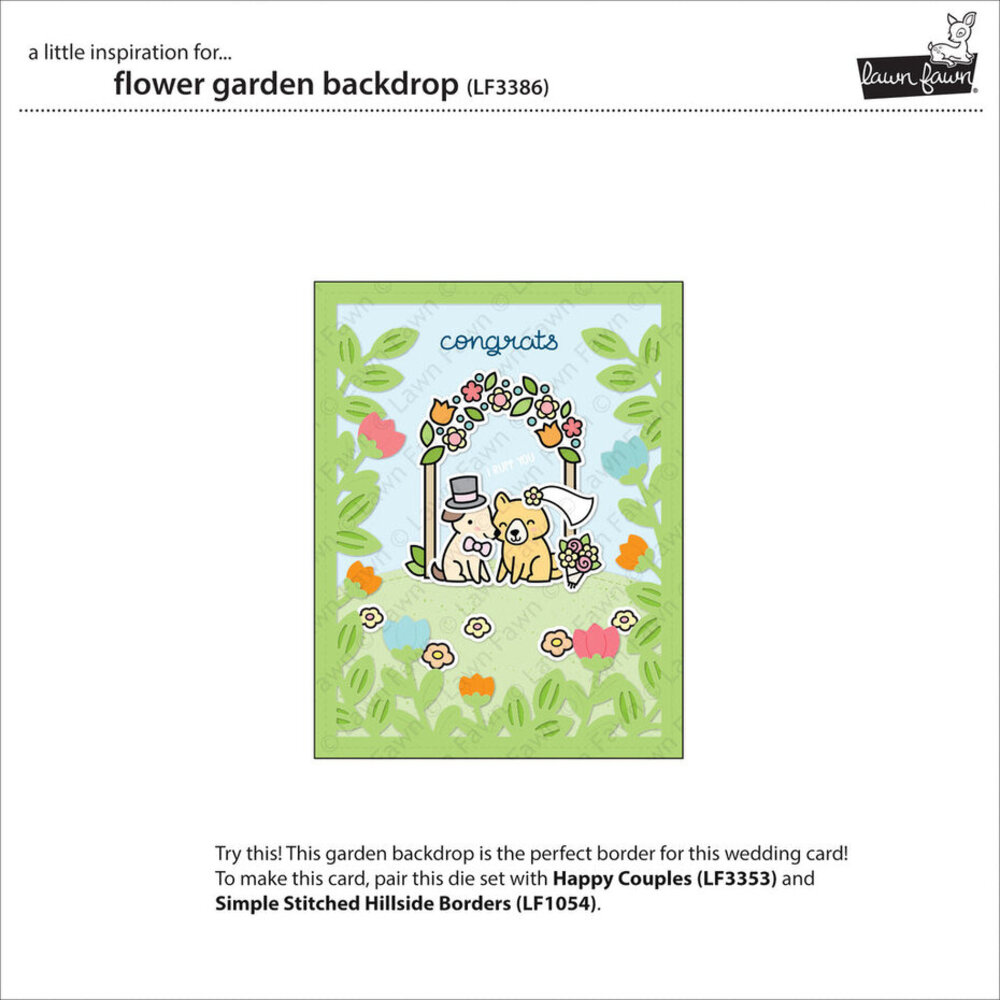 Lawn Fawn Flower Garden Backdrop Dies (LF3386) Lawn Fawn Flower Garden Backdrop Dies (LF3386)
