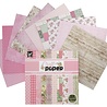 Craft ID Pink Roses 8x8 Inch Craft Paper Collection Box [100 Vellen] (CR0060/GE)