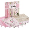 Craft ID Pink Roses 8x8 Inch Craft Paper Collection Box [100 Vellen] (CR0060/GE)