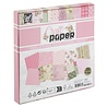 Craft ID Pink Roses 8x8 Inch Craft Paper Collection Box [100 Vellen] (CR0060/GE)