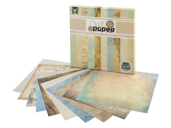 Craft ID Timeless Travels 8x8 Inch Craft Paper Collection Box [100 Vellen] (CR0060/GE)