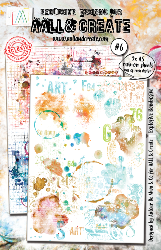 AALL and Create Rub-Ons A5 Explosive Bombosive (AALL-RO-006) AALL and Create Rub-Ons A5 Explosive Bombosive (AALL-RO-006)