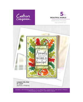 Crafter's Companion Beautiful World 3D Embossing Folder, Stamp & DIe (GEM-3DEF5-MD-STP-BW) Crafter's Companion Beautiful World 3D Embossing Folder, Stamp & DIe (GEM-3DEF5-MD-STP-BW)