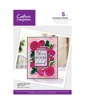 Crafter's Companion Blooming Roses 3D Embossing Folder, Stamp & DIe (GEM-3DEF5-MD-STP-BR) Crafter's Companion Blooming Roses 3D Embossing Folder, Stamp & DIe (GEM-3DEF5-MD-STP-BR)