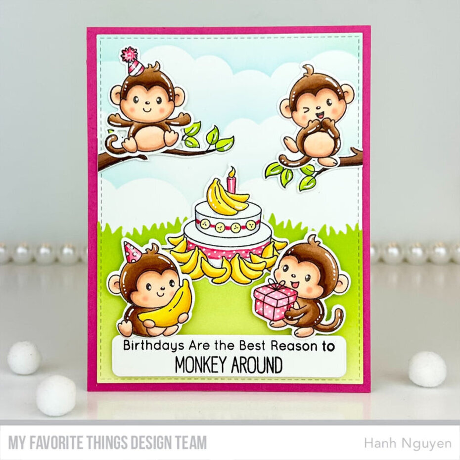 My Favorite Things Monkey Around Stamp & Die Duo (DUO-104) - Paperpads.nl