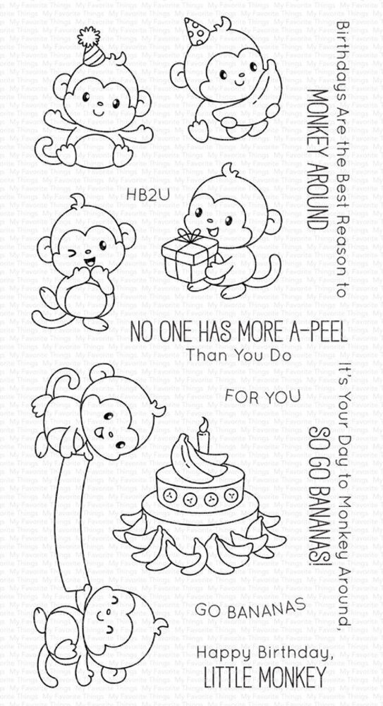 My Favorite Things Monkey Around Clear Stamps (JB-034) My Favorite Things Monkey Around Clear Stamps (JB-034)