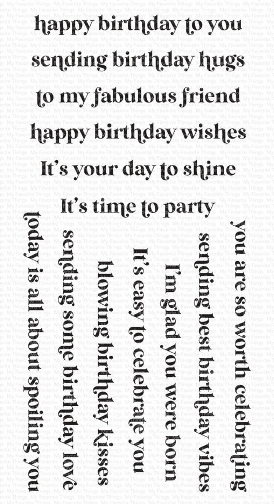 My Favorite Things Essential Birthday Messages Clear Stamps (CS-860) My Favorite Things Essential Birthday Messages Clear Stamps (CS-860)