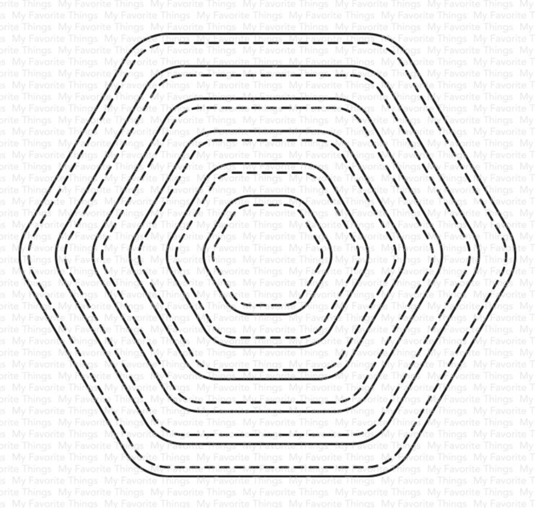 My Favorite Things Die-namics Stitched Rounded Hexagon STAX (MFT-2737) My Favorite Things Die-namics Stitched Rounded Hexagon STAX (MFT-2737)